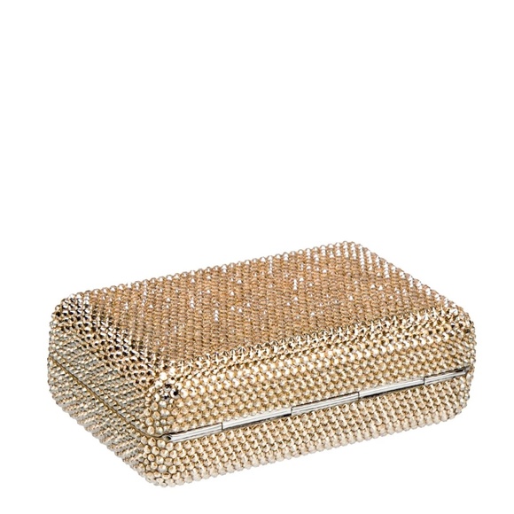 Judith Leiber Champagne Small Gold Minaudiere Slide Lock Bag/Clutch - Picture 5 of 16